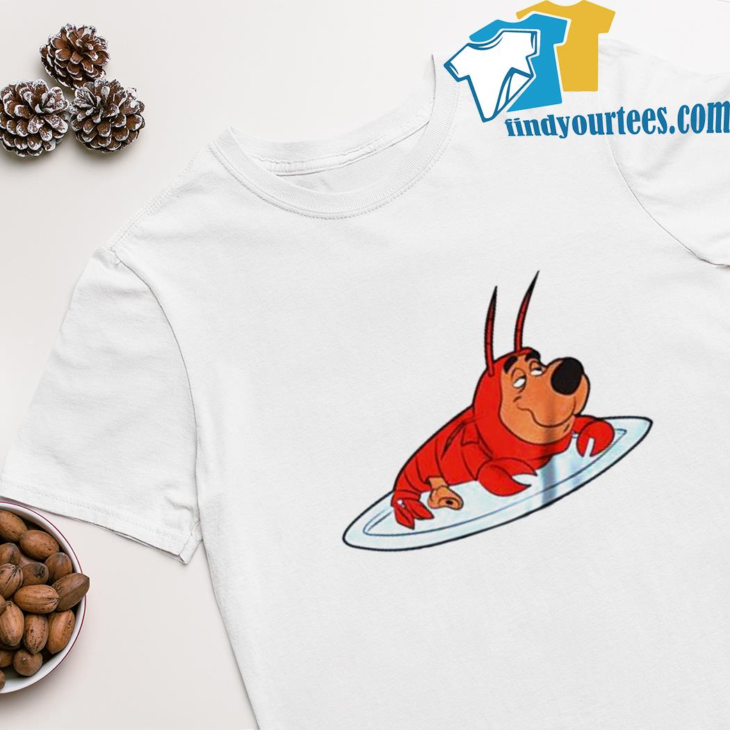 Scrappy Doo dressed as a lobster shirt