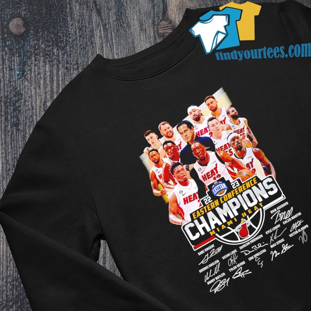 Miami Heat 2022 2023 Eastern Conference Champions signature NBA Finals shirt,  hoodie, sweater, long sleeve and tank top